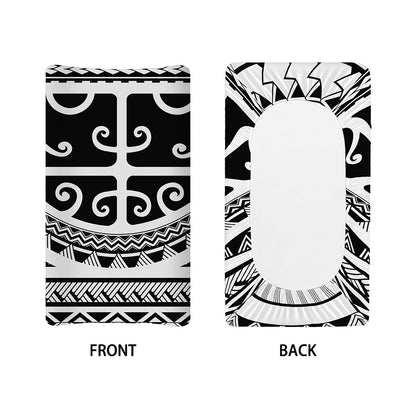 Polynesian Tribal Tattoo Pattern Print Changing Pad Cover