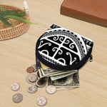 Polynesian Tribal Tattoo Pattern Print Coin Purse