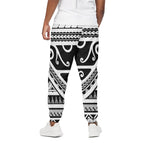 Polynesian Tribal Tattoo Pattern Print Cotton Pants