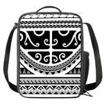 Polynesian Tribal Tattoo Pattern Print Crossbody Lunch Bag