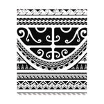 Polynesian Tribal Tattoo Pattern Print Curtain