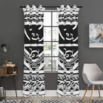 Polynesian Tribal Tattoo Pattern Print Curtain