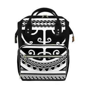 Polynesian Tribal Tattoo Pattern Print Diaper Bag