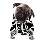 Polynesian Tribal Tattoo Pattern Print Dog Zip Up Hoodie