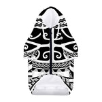 Polynesian Tribal Tattoo Pattern Print Dog Zip Up Hoodie