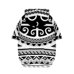 Polynesian Tribal Tattoo Pattern Print Dog Zip Up Hoodie