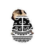 Polynesian Tribal Tattoo Pattern Print Dog Zip Up Jacket