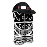 Polynesian Tribal Tattoo Pattern Print Double Neoprene Wine Tote