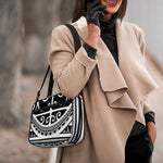 Polynesian Tribal Tattoo Pattern Print Double Strap Bible Bag