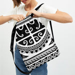 Polynesian Tribal Tattoo Pattern Print Drawstring Backpack