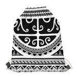 Polynesian Tribal Tattoo Pattern Print Drawstring Bag