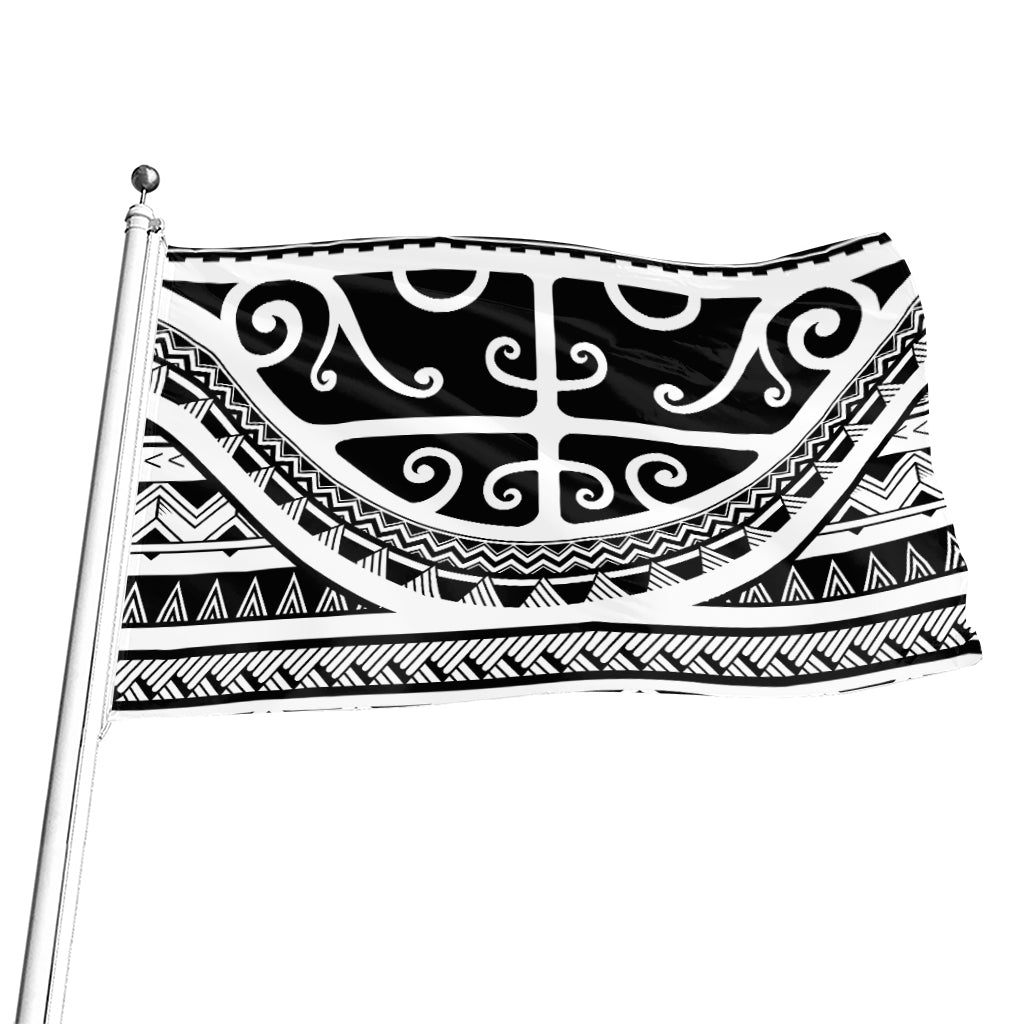 Polynesian Tribal Tattoo Pattern Print Flag