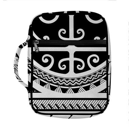 Polynesian Tribal Tattoo Pattern Print Front Pocket Bible Bag