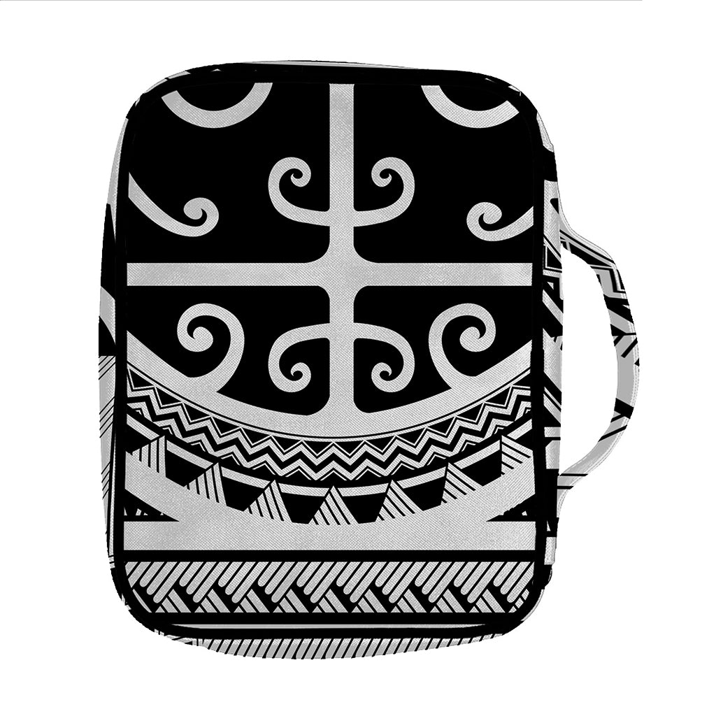 Polynesian Tribal Tattoo Pattern Print Front Pocket Bible Bag
