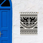 Polynesian Tribal Tattoo Pattern Print Garden Flag