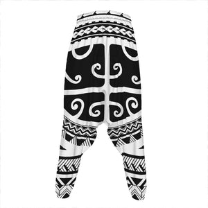 Polynesian Tribal Tattoo Pattern Print Hammer Pants