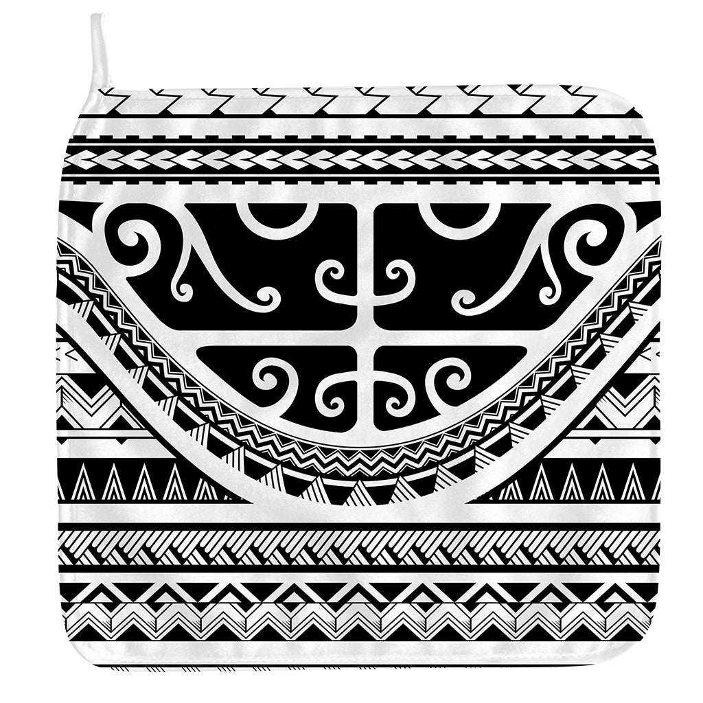 Polynesian Tribal Tattoo Pattern Print Hand Towel