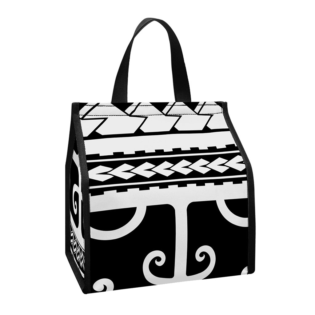 Polynesian Tribal Tattoo Pattern Print Insulated Lunch Tote