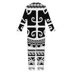 Polynesian Tribal Tattoo Pattern Print Jumpsuit