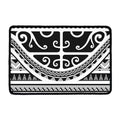 Polynesian Tribal Tattoo Pattern Print Kitchen Mat
