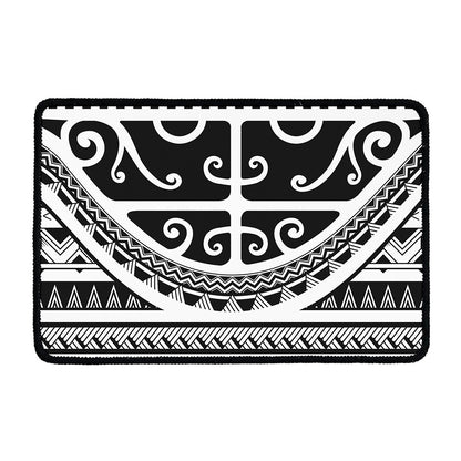 Polynesian Tribal Tattoo Pattern Print Kitchen Mat