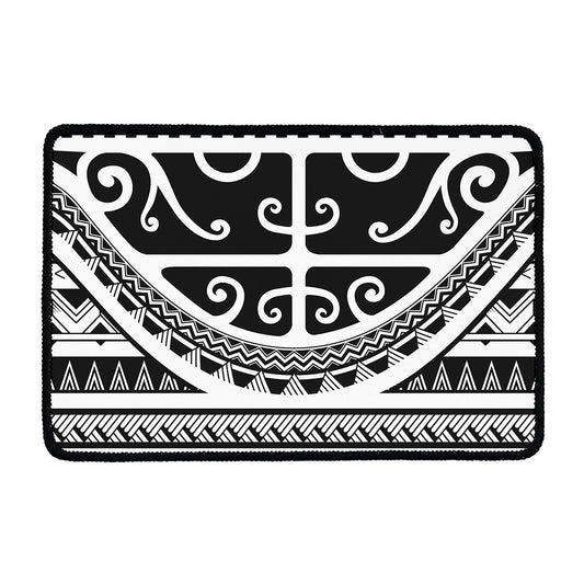 Polynesian Tribal Tattoo Pattern Print Kitchen Mat