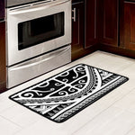 Polynesian Tribal Tattoo Pattern Print Kitchen Mat