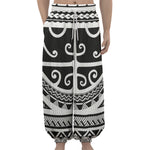 Polynesian Tribal Tattoo Pattern Print Lantern Pants