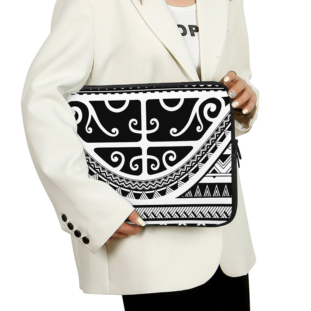 Polynesian Tribal Tattoo Pattern Print Laptop Sleeve
