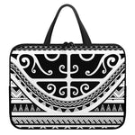 Polynesian Tribal Tattoo Pattern Print Laptop Sleeve With Handle