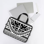 Polynesian Tribal Tattoo Pattern Print Laptop Sleeve With Handle