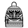 Polynesian Tribal Tattoo Pattern Print Leather Backpack