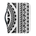 Polynesian Tribal Tattoo Pattern Print Leather Bible Cover