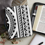 Polynesian Tribal Tattoo Pattern Print Leather Bible Cover