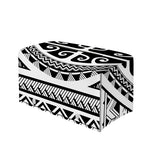 Polynesian Tribal Tattoo Pattern Print Leather Tissue Box Cover