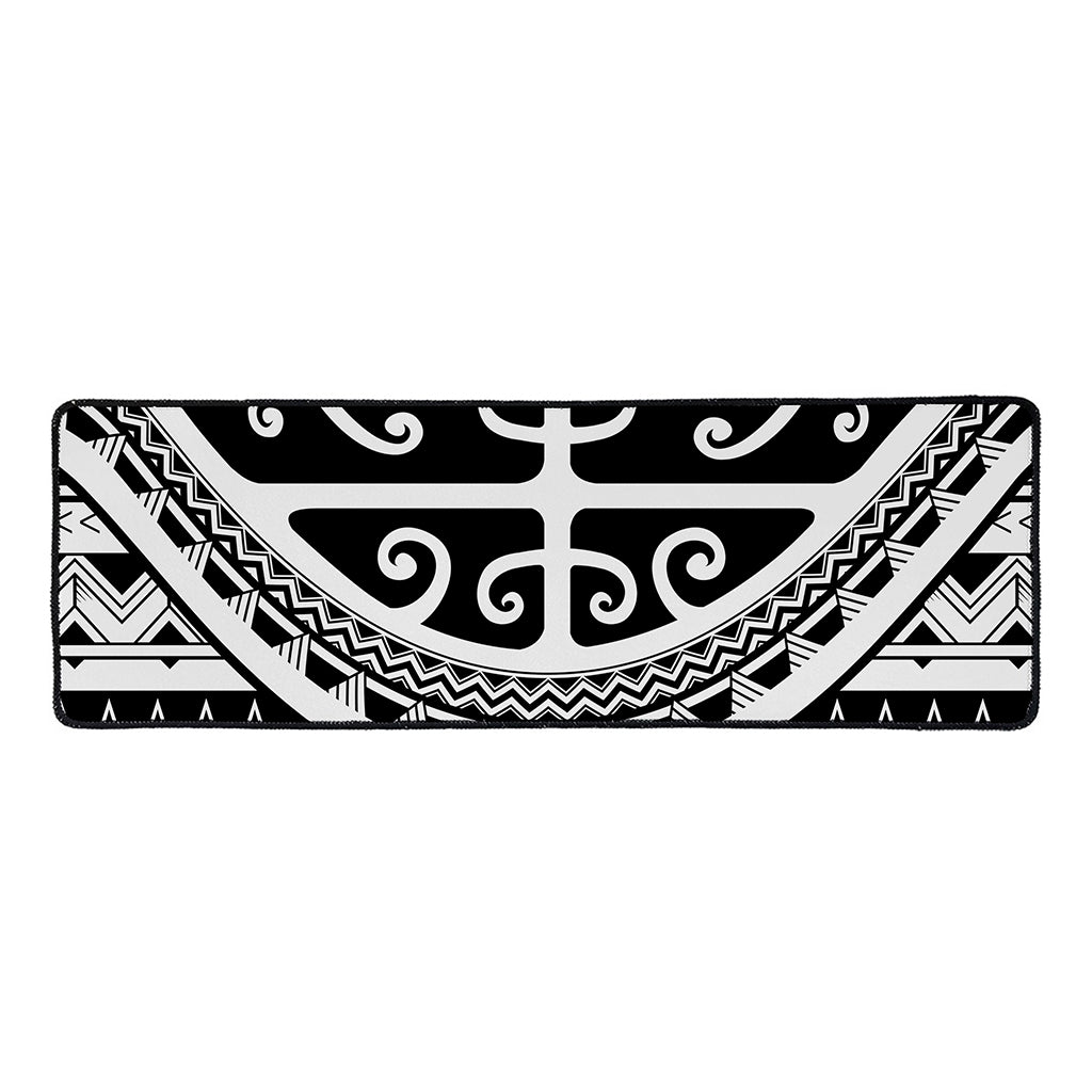 Polynesian Tribal Tattoo Pattern Print Long Kitchen Mat