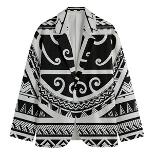 Polynesian Tribal Tattoo Pattern Print Men's Blazer