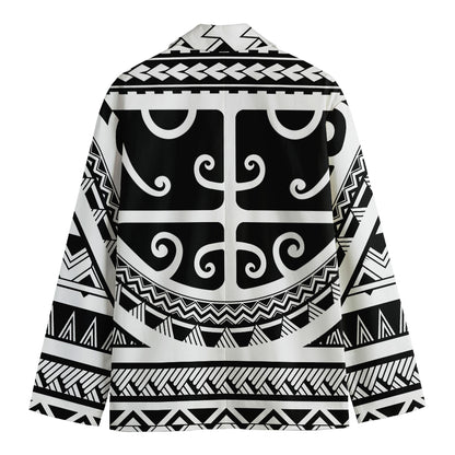Polynesian Tribal Tattoo Pattern Print Men's Blazer
