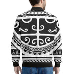 Polynesian Tribal Tattoo Pattern Print Men's Bomber Jacket