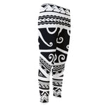 Polynesian Tribal Tattoo Pattern Print Men's Compression Pants