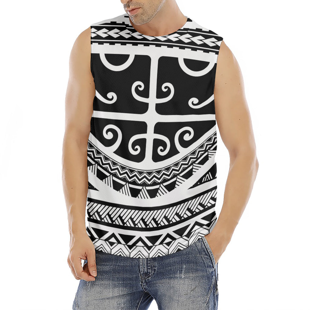 Polynesian Tribal Tattoo Pattern Print Men's Fitness Tank Top