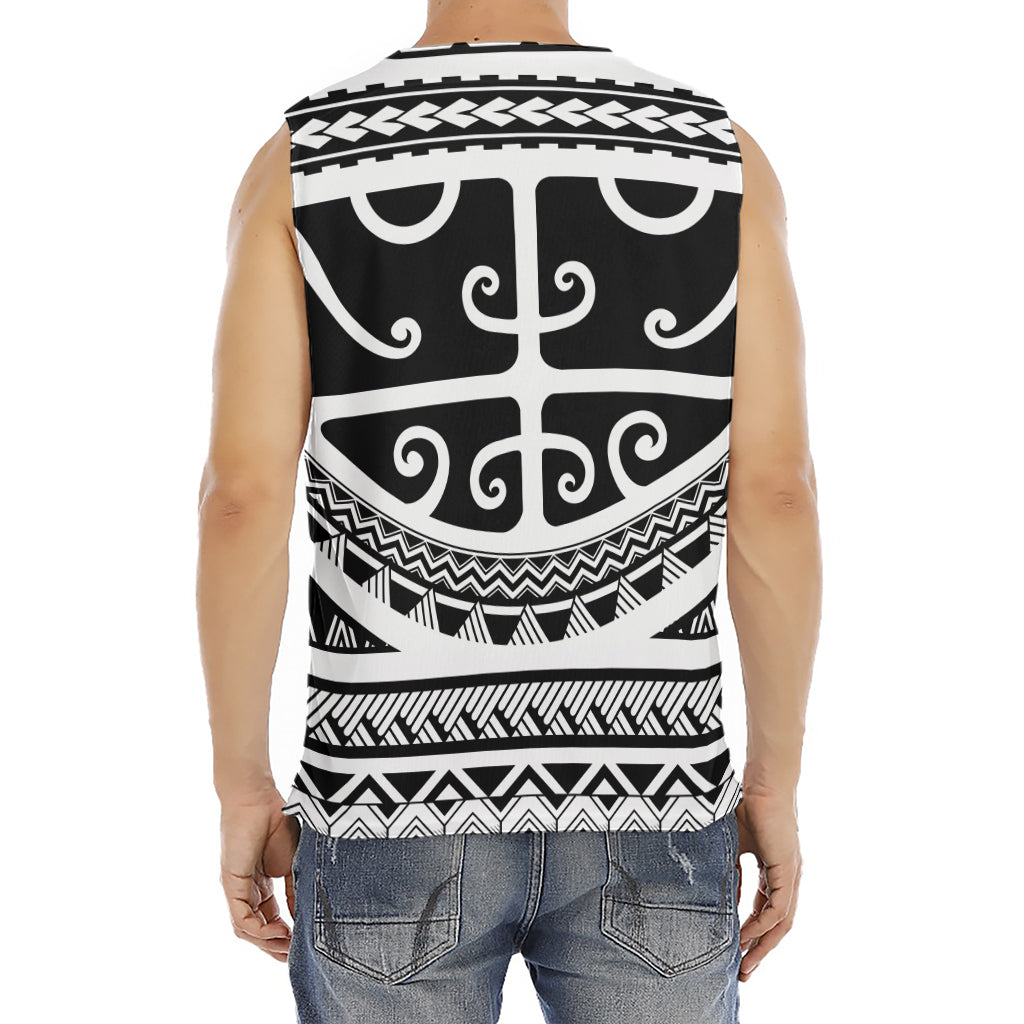 Polynesian Tribal Tattoo Pattern Print Men's Fitness Tank Top