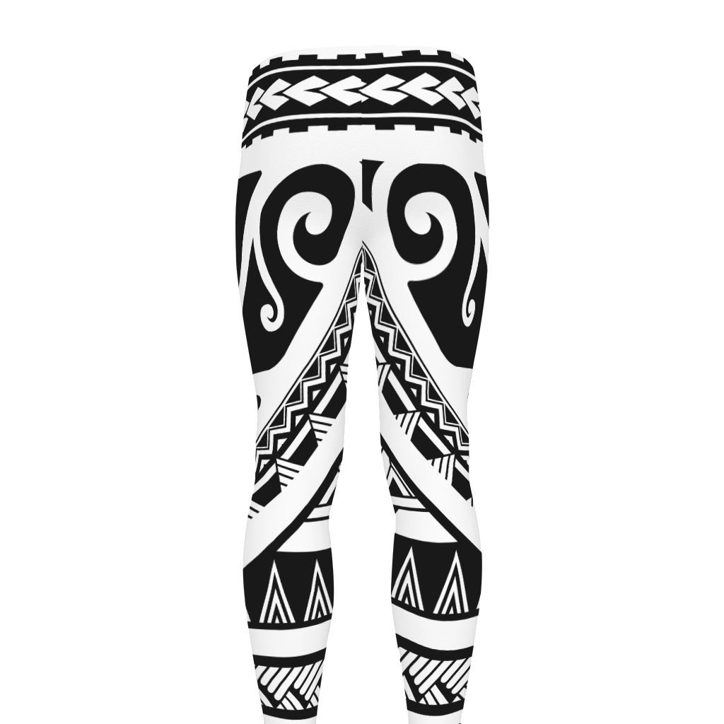 Polynesian Tribal Tattoo Pattern Print Men's leggings