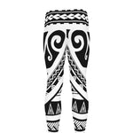 Polynesian Tribal Tattoo Pattern Print Men's leggings