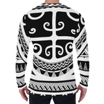 Polynesian Tribal Tattoo Pattern Print Men's Long Sleeve T-Shirt