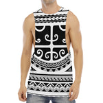 Polynesian Tribal Tattoo Pattern Print Men's Muscle Tank Top