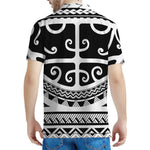 Polynesian Tribal Tattoo Pattern Print Men's Polo Shirt