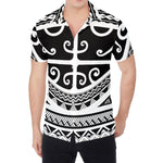 Polynesian Tribal Tattoo Pattern Print Men's Shirt