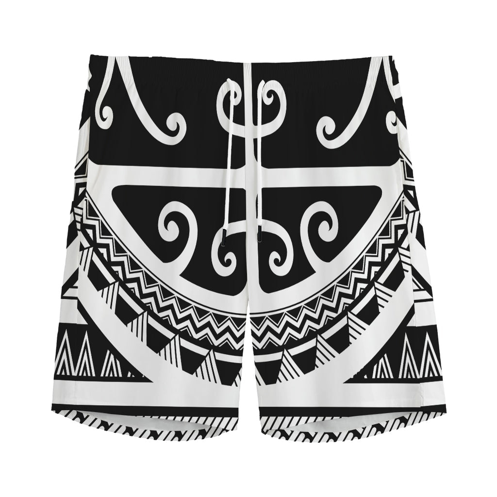 Polynesian Tribal Tattoo Pattern Print Men's Sports Shorts