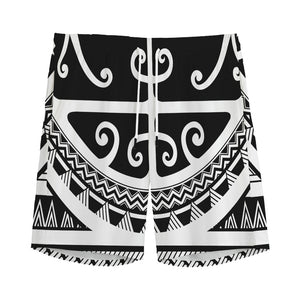 Polynesian Tribal Tattoo Pattern Print Men's Sports Shorts